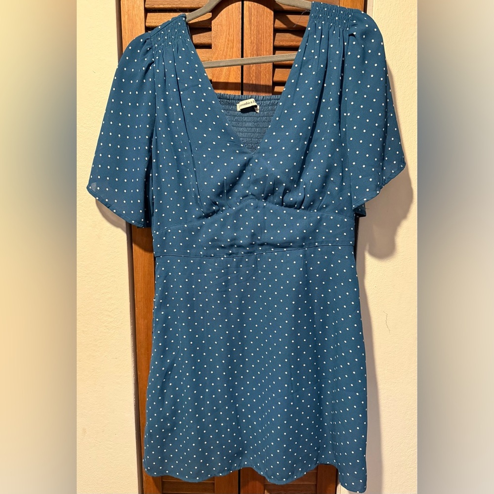 Abercrombie & Fitch Blue Polka Dot Mini Dress